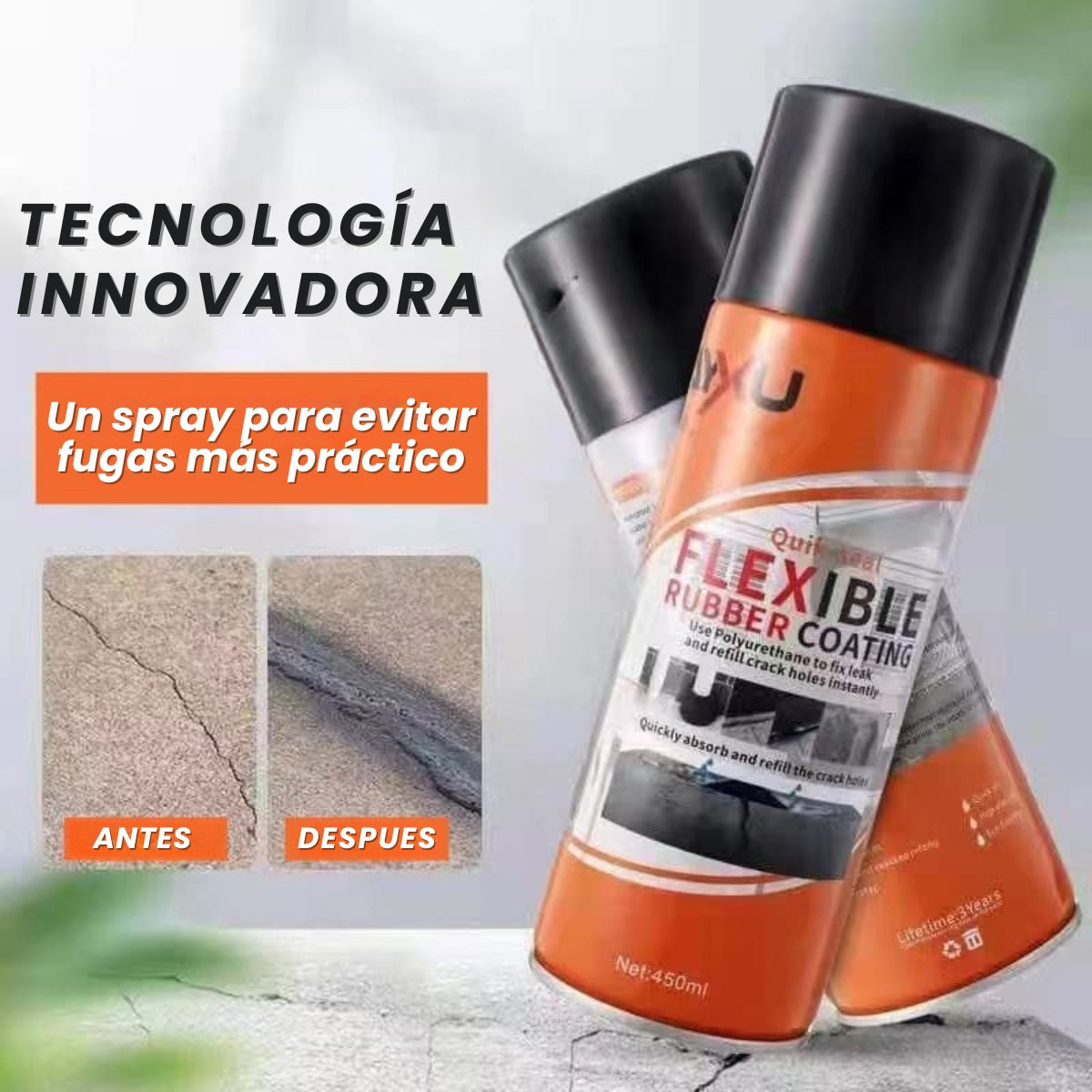 Spray Impermeabilizante RUBBER 👉OFERTA ESPECIAL 2x1 HASTA AGOTARSE 🎁